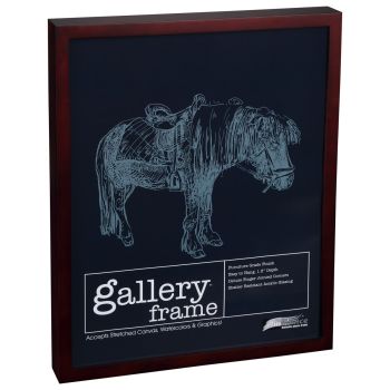 Ambiance Gallery Wood Frame 9"x12", Mahogany, 1-1/2" Deep