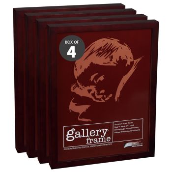 Ambiance Gallery Wood Frame 11"x14", Mahogany (Box of 4), 1-1/2" Deep