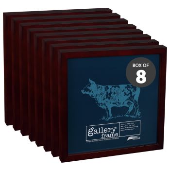 Ambiance Gallery Wood Frame 6"x6", Mahogany 1-1/2" Deep (Box of 8)