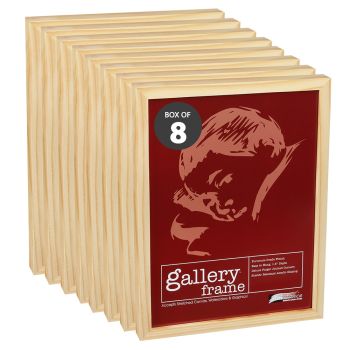 Ambiance Gallery Wood Frame 4"x12", Natural 1-1/2" Deep (Box of 8)