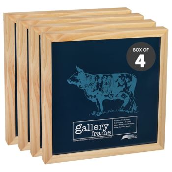 Ambiance Gallery Wood Frame - 12" x 12" Natural, 1-1/2" Profile (Box of 4)