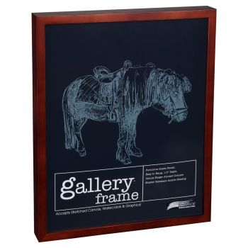 Ambiance Gallery Wood Frame - 9" x 12" Walnut, 1-1/2" Profile (Single)