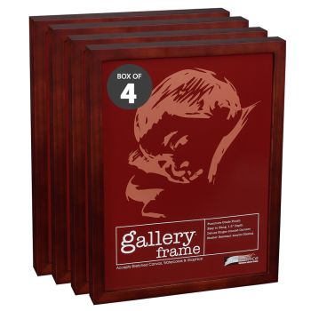 Ambiance Gallery Wood Frame 11"x14", Walnut (Box of 4), 1-1/2" Deep