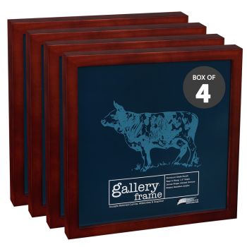 Ambiance Gallery Wood Frame - 12" x 12" Walnut, 1-1/2" Profile (Box of 4)