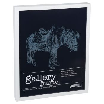 Ambiance Gallery Wood Frame - 14" x 18" White, 1-1/2" Profile (Single)