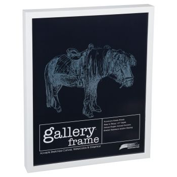 Ambiance Gallery Wood Frame - 12" x 24" White, 1-1/2" Profile (Single)