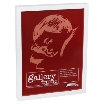 Ambiance Gallery Wood Frame - 6" x 8" White, 1-1/2" Profile (Single)