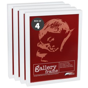 Ambiance Gallery Wood Frame - 11" x 14" White, 1-1/2" Profile (Single)