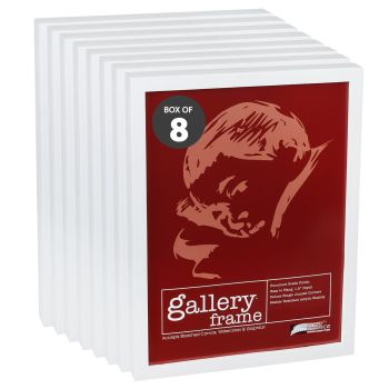 Ambiance Gallery Wood Frame 4"x12", White 1-1/2" Deep (Box of 8)