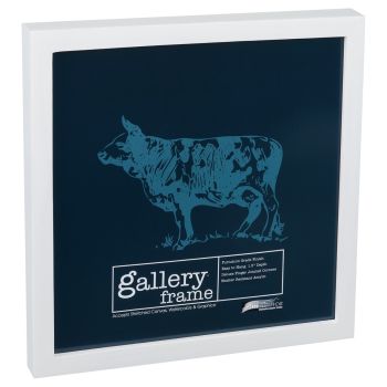 Ambiance Gallery Wood Frame 6"x6", White 1-1/2" Deep