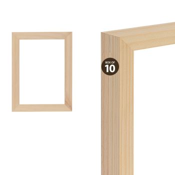 Ambiance Unfinished Wood Gallery Frame - Box of 10 5x7 In