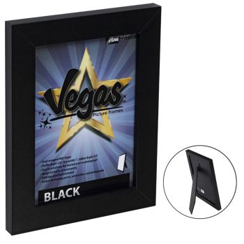 Vegas Vinyl-Wrapped Frame with Acrylic Glazing - Black, 8"x10"