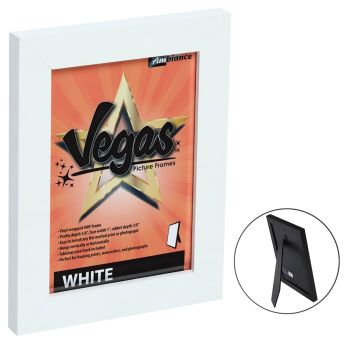 Vegas Vinyl-Wrapped Frame with Acrylic Glazing - White, 8"x10"