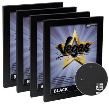 Vegas Vinyl-Wrapped Frame with Acrylic Glazing - Black, 16" x 20" (Box of 4)