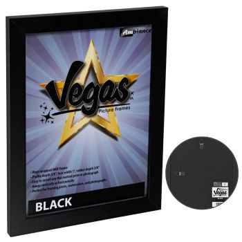Vegas Vinyl-Wrapped Frame with Acrylic Glazing - Black, 11"x14"