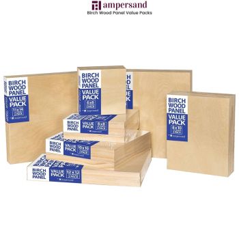 Ampersand Birch Wood Panel Value Packs