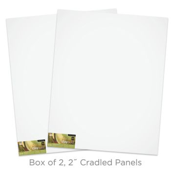 Box of 2 Ampersand Claybord 2in Cradle 48X60 Panel