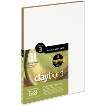 Ampersand Claybord Panel 1/8" - 6" x 8" (Pack of 3)