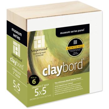 Box of 6 Ampersand Claybord 2In Cradle 5X5 