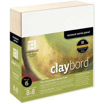 Box of 6 Ampersand Claybord 2In Cradle 8X8