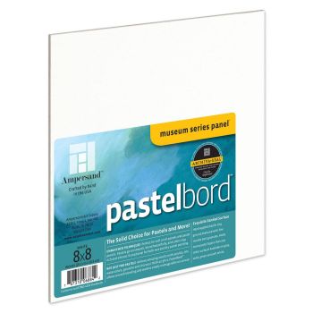 Ampersand Museum Series Pastelbord Single Board 8x8" - White