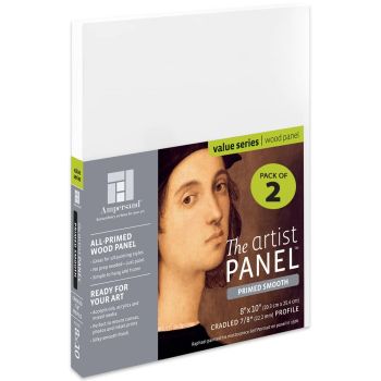 Ampersand Value Series Artist Panel 2-Pack Smooth Finish - 7/8" Cradle 8x10"