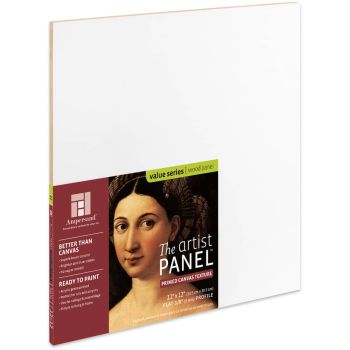 Ampersand Value Series Artist Panel Canvas Finish - 3/8" with Hanging Slot 12x12"