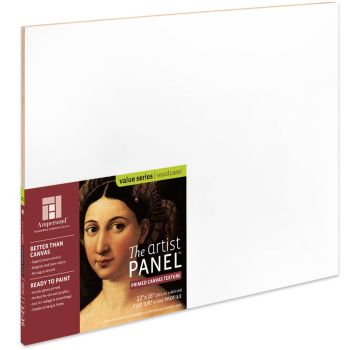 Ampersand Value Series Artist Panel Canvas Finish - 3/8" with Hanging Slot 12x16"