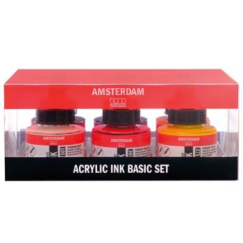 Amsterdam Acrylic Ink 30ml - 6 Color Basic Set