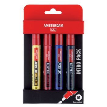 Amsterdam Acrylic Markers 4mm Intro Set of 4