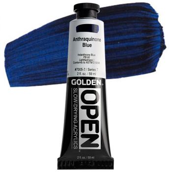 GOLDEN Open Acrylic Paints Anthraquinone Blue 2 oz