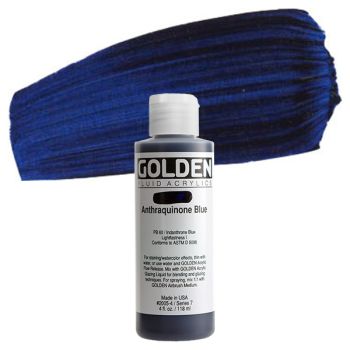 Golden Fluid Acrylic 4 oz Bottle - Anthraquinone Blue