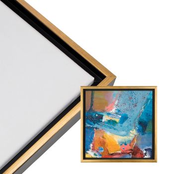 Cardinali Renewal Core 3/4" Deep Floater Frame Black/Antique Gold 4x4