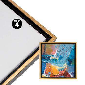 Cardinali Renewal Core Floater Frame, Black/Antique Gold 20"x20" - 3/4" Deep  (Box of 4)