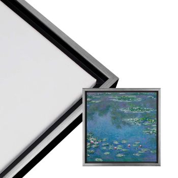 Cardinali Renewal Core Floater Frame, Black/Antique Silver 24"x24" - 3/4" Deep 