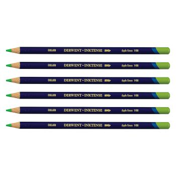 Derwent Inktense Pencil Box of 6 No. 1400 - Apple Green 