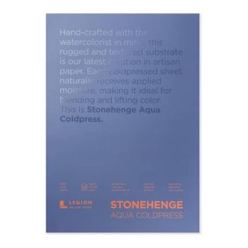 Stonehenge Aqua Watercolor Paper 140lb Cold Press 14x20" Block of 15 Sheets