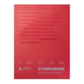 Stonehenge Aqua Watercolor Paper 140lb Hot Press 18x24" Block of 15 Sheets