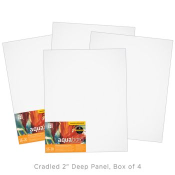 Ampersand Museum Series Aquabord 2" Deep Cradle Panel 16" x 20" (Box of 4)