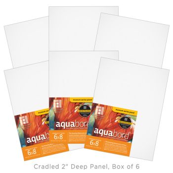 Ampersand Museum Series Aquabord 2" Deep Cradle Panel 6x8" (Box of 6)