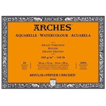 Arches Watercolor Block 14"x20", 140lb Rough, 20 Sheets