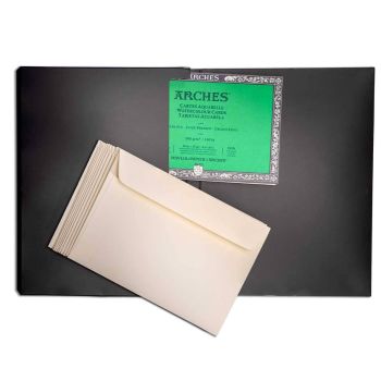 Arches Watercolor Correspondence Set, 3.9” x 5.9” Cold Press Block (10 Sheets) + 10 Envelopes