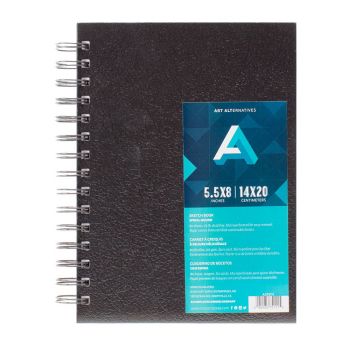 Art Alternatives 5.5x8" Double Wire Spiral-Bound Sketchbook 80 sheets - 75lb