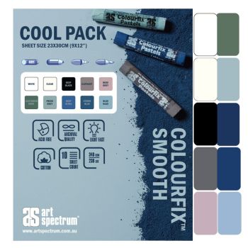 Art Spectrum Smooth Pastel Cool Pack Papers, 9.5"x12.5" (10 Pack)