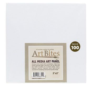 ArtBites Canvas Textured 2x2" Boards 100 pack