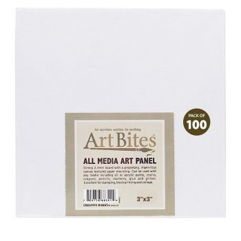 ArtBites Canvas Textured 3x3" Boards 100 pack