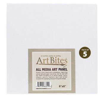 ArtBites Canvas Textured 6x6" Boards 5-pack