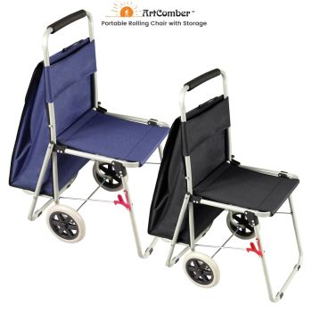 ArtComber Portable Rolling Chair, Detachable Storage Bag