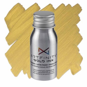 Artfinity Rich Metallic Ink - Gold, 30ml Aluminum Bottle