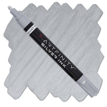 Artfinity Rich Metallic Marker 3mm Bullet Nib, Silver